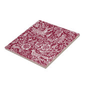 Burgundy Woodland Animal Forest Deer Rabbit Fox Fliese (Seite)