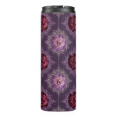 BURGUNGS- UND PINKWASSERFARBEN-BLUME THERMOSBECHER (Rückseite)