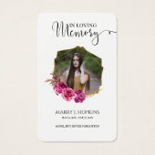 Burguny Blossom Foto Gedenkstätte Gebetskarten (Vorderseite)