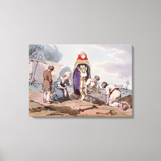 Burial, vom Künstler geätzt, veröffentlicht 1804 ( Leinwanddruck (Vorderseite)