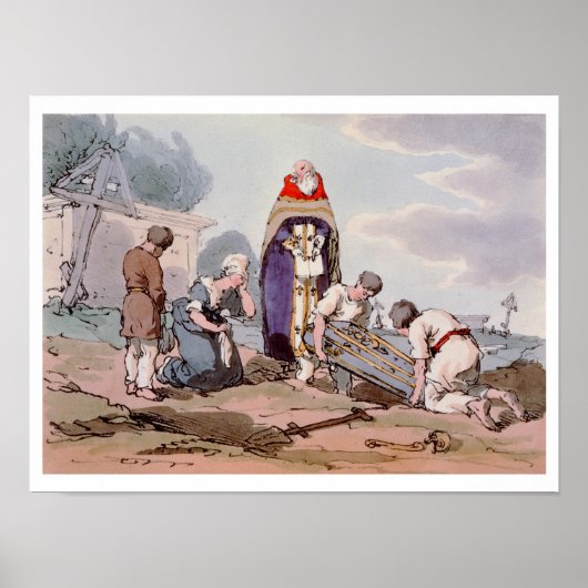 Burial, vom Künstler geätzt, veröffentlicht 1804 ( Poster (Vorne)