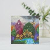 Buried Agony Original Art Feiertagskarte (Stehend Vorderseite)