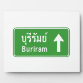 Buriram Ahead ⚠ Thai Highway Traffic ⚠ Fotoplatte (Vorderseite)