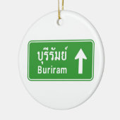 Buriram Ahead ⚠ Thai Highway Traffic ⚠ Keramikornament (Links)