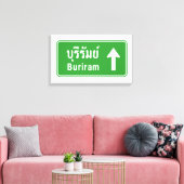 Buriram Ahead ⚠ Thai Highway Traffic ⚠ Leinwanddruck (Insitu (Wohnzimmer))