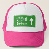 Buriram Ahead ⚠ Thai Highway Traffic ⚠ Truckerkappe (Vorderseite)