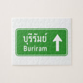 Buriram Ahead ⚠ Verkehrszeichen der thailändischen Puzzle (Horizontal)