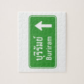 Buriram Ahead ⚠ Verkehrszeichen der thailändischen Puzzle (Vertikal)