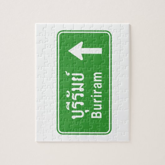 Buriram Ahead ⚠ Verkehrszeichen der thailändischen Puzzle (Vertikal)