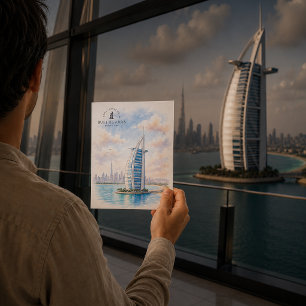 Burj Al Arab, Ikonisches Luxushotel, Dubai Reise Postkarte