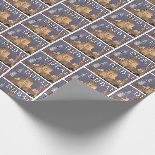 Burj al Arab | Moschee im Abend Dubai Geschenkpapier (Ecke)