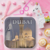 Burj al Arab | Moschee im Abend Dubai Pappteller (Party)
