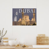Burj al Arab | Moschee im Abend Dubai Poster (Küche)