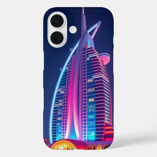 Burj Al Arab Night View Iconic Dubai Skyline Mobi Case-Mate iPhone Hülle (Rückseite)
