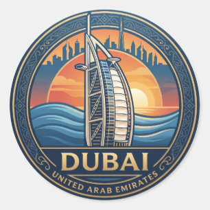 Burj Al Arab Vereinigte Arabische Emirate Runder Aufkleber