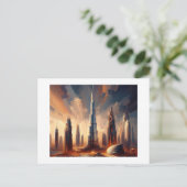 Burj Khaifa Tower Umgebung Dubai Postkarte (Stehend Vorderseite)