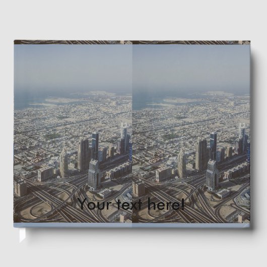 Burj Khalifa Ansicht, Dubai Gästebuch (Vorderseite)