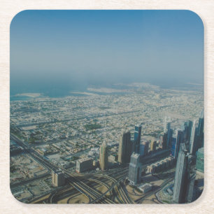 Burj Khalifa Ansicht, Dubai Rechteckiger Pappuntersetzer