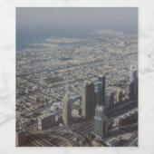 Burj Khalifa Ansicht, Dubai Weinetikett (Einzelnes Label)