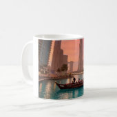 Burj Khalifa Boat See Stadtscape Kaffeetasse (Vorderseite Links)