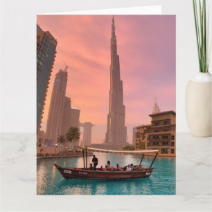Burj Khalifa Boat See Stadtscape Karte