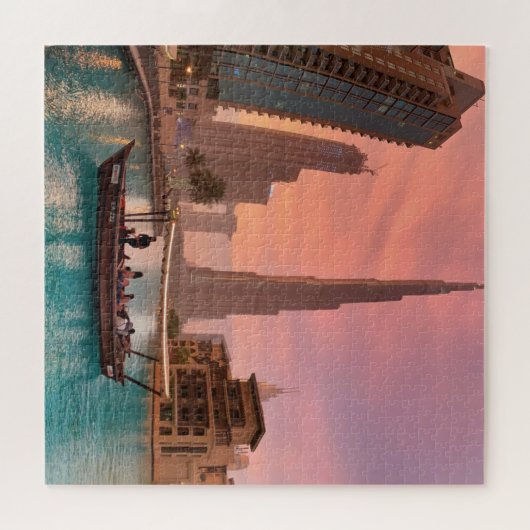 Burj Khalifa Boat See Stadtscape Puzzle (Horizontal)