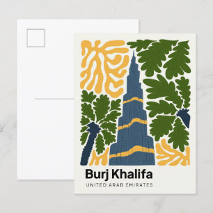 Burj Khalifa Dubai abstrakte Reisen Postkarte