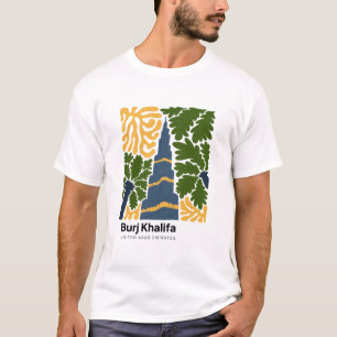 Burj Khalifa Dubai abstrakte Reisen T-Shirt