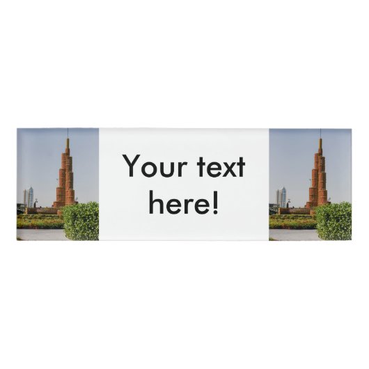 Burj Khalifa, Dubai Miracle Garden Namenschild (Vorderseite)