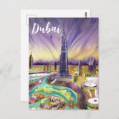 Burj Khalifa, Dubai Postcard Postkarte (Vorne/Hinten)
