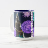 Burj Khalifa Dubai skyline Architecture VAE Zweifarbige Tasse (Vorderseite Links)