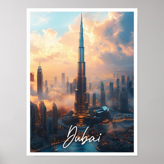 Burj Khalifa Dubai UAE Vereinigte Arabische Emirat Poster (Vorne)