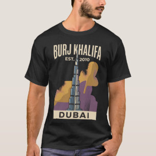 Burj Khalifa Dubai VAE Vintage Reiseplakat Retro T-Shirt