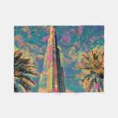 Burj Khalifa Gemälde Fleecedecke (Vorderseite (Horizontal))