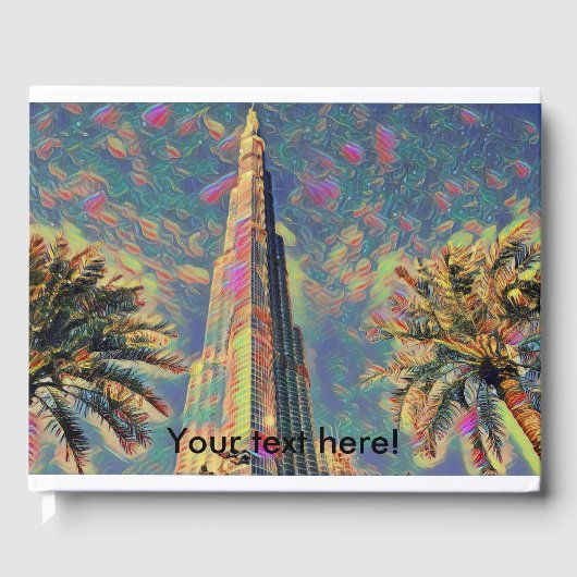 Burj Khalifa Gemälde Gästebuch (Vorderseite)