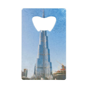 Burj Khalifa, Gemälde in Dubai Geldbeutel Flaschenöffner
