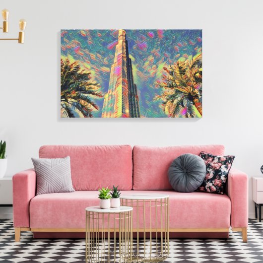 Burj Khalifa Gemälde Leinwanddruck (Insitu (Wohnzimmer))