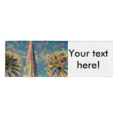 Burj Khalifa Gemälde Namenschild (Vorderseite)