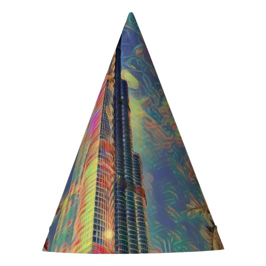 Burj Khalifa Gemälde Partyhütchen (Vorderseite)