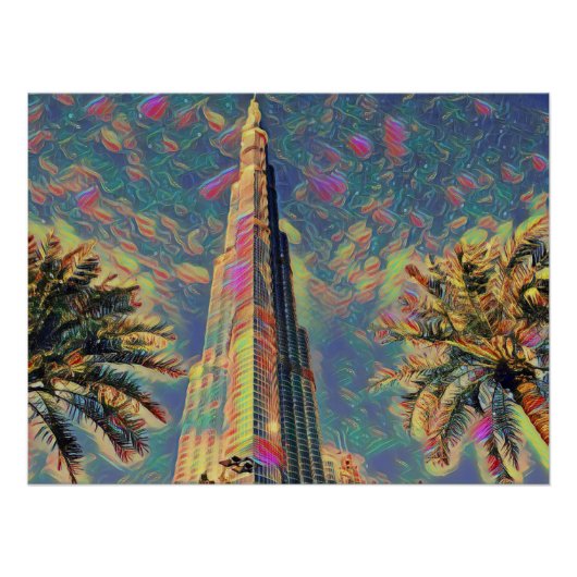 Burj Khalifa Gemälde Poster (Vorderseite)