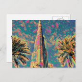 Burj Khalifa Gemälde Postkarte (Vorne/Hinten)