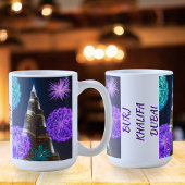 Burj Khalifa mit beleuchteten Blume Dubai VAE Kaffeetasse