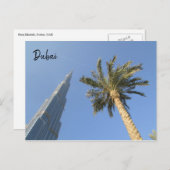 Burj-Khalifa-Palme Postkarte (Vorne/Hinten)