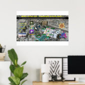 Burj Khalifa Pleiades Muster 1 Poster (Heimbüro)