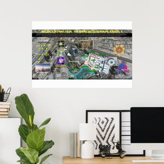 Burj Khalifa Pleiades Muster 1 Poster (Heimbüro)