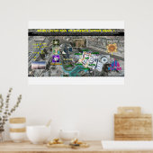 Burj Khalifa Pleiades Muster 1 Poster (Küche)