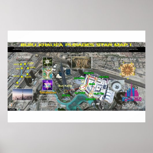 Burj Khalifa Pleiades Muster 1 Poster (Vorne)