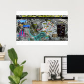 Burj Khalifa Pleiades Muster 3 Poster (Heimbüro)