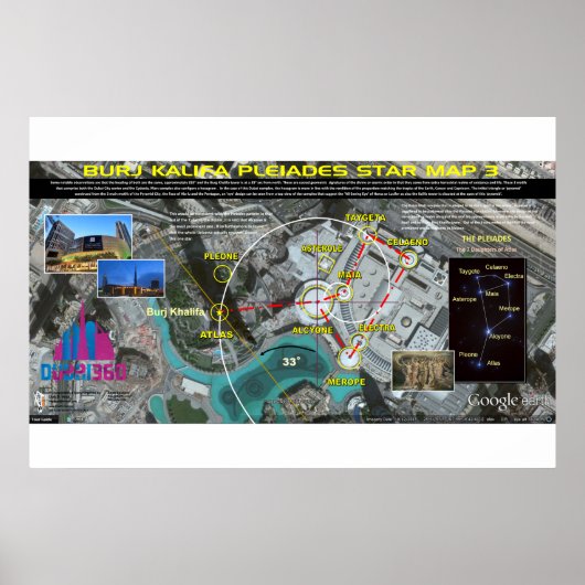 Burj Khalifa Pleiades Muster 3 Poster (Vorne)