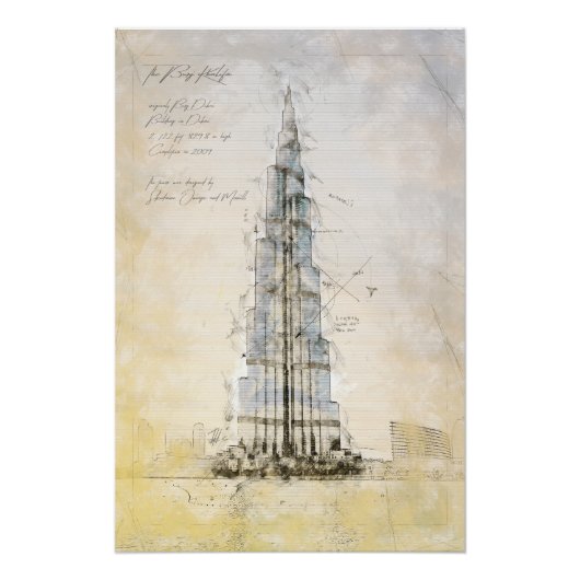 Burj Khalifa Poster (Vorderseite)